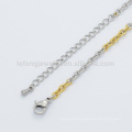 3mm 18"+2" new 316l stainless steel long chain locket pendant necklace, silver and gold chunky rolo chain jewelry design